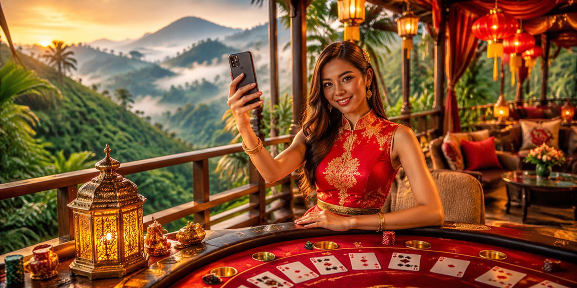 Meja baccarat dengan suasana permainan langsung di Malaysia